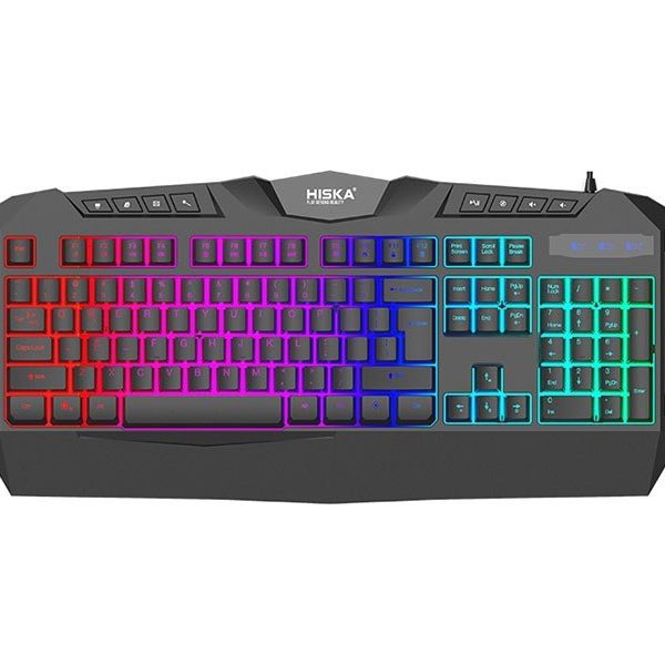 کیبورد گیمینگ هیسکا مدل HX-KEG400 با سیم RGB